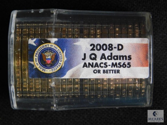 2008-D Presidents Dollar Complete Roll (20 Coins) ANACS MS 65 or better