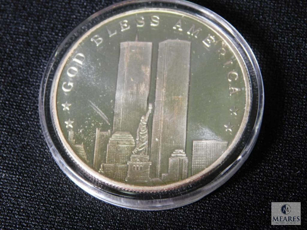 Coins Of America World Trade Center Commemorative American Eagle Liberty Silver Dollar Online Auctions Proxibid