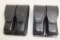 2 new leather double magazine pouches fits Beretta 92,96 and similar mags