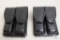 2 new leather double magazine pouches fits Beretta 92,96 and similar