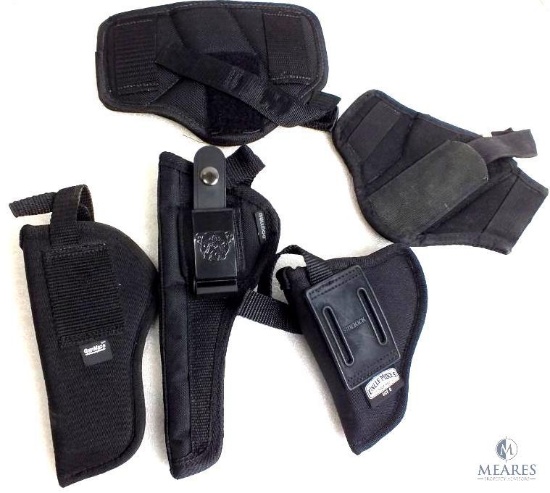 5 Assorted Holster 1911, 4" revolvers, 2" revolvers