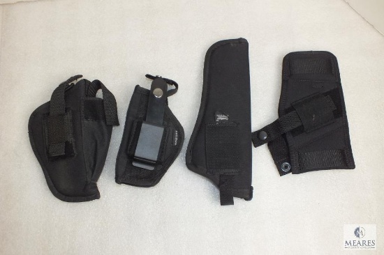 4 Assorted Holsters Glock 26,27 1911 Glock 19 6" Revolver