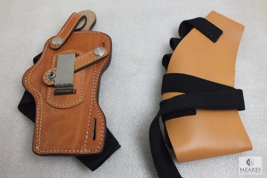 New Leather shoulder holster fits 4" revolvers and medium frame semi auto pistols