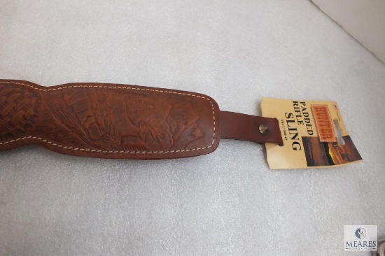 New Hunter leather padded rifle sling with adjustable length