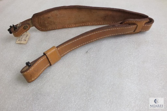 Leather padded Rifle sling with swivels