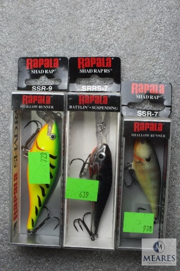 3 new Rapala fishing lures