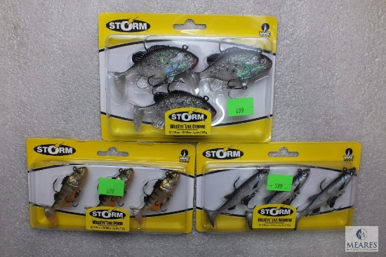 3 packs of new Storm fishing lures