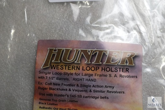 New Hunter leather western loop holster fits 6-7 1/2" Ruger Blackhawk, Colt SAA and similar