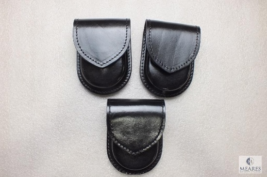 3 new leather handcuff cases