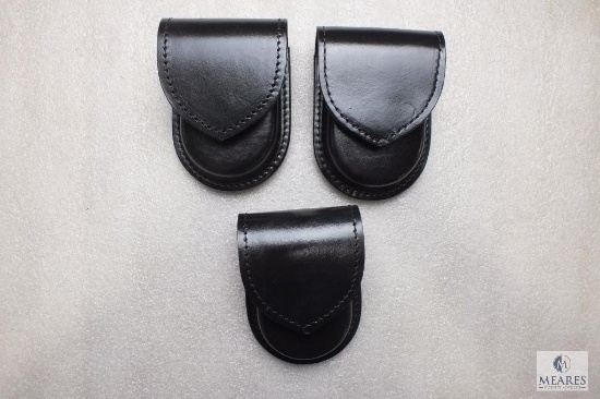 3 new leather handcuff cases