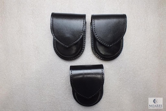 3 new leather handcuff cases
