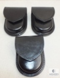 3 new leather handcuff cases