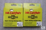 2 packs 20 pound fishing line 500 yards each hivis