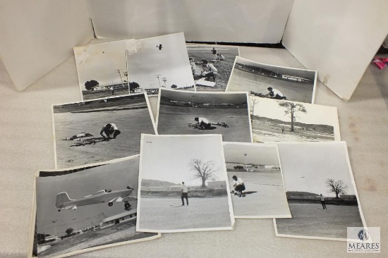 Lot Vintage Airplane Model Blueprints & Black and White Photos