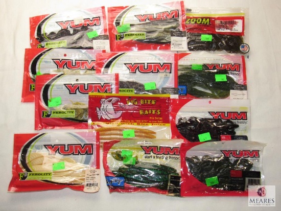Lot 12 New Packs Assorted Fishing Worms