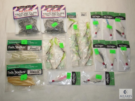 Lot Assorted New Fishing Tackle Trotline Clips & Lures