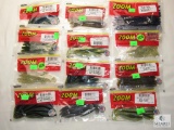 Lot 12 New Packs Assorted Fishing Worms