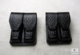 Lot 2 Hunter Leather Double Mag Pouches for 1911 and Other Single Stack Magazines
