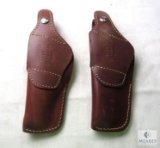 Lot 2 New Leather Double Mag Pouches for Glock, Beretta and Similar Mags