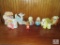 8 piece Lot Vintage Ceramic Baby, Puppy, Ducks + Planters Flower pots