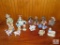 15 piece Lot Little Children Figurines and Animals Cows & Puppies