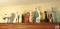 Lot of Vintage Glass Vases, Bottles, Decanters, and Porcelain or Ceramic Decorations