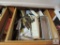 Lot kitchen drawer contents Silverware, Utensils, Knives, +