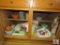 Kitchen Cabinet lot Tupperware, containers, lot magnets, slicer +