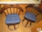 Lot 4 Barstools 2 Captain Chairs swivel