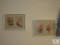 Lot 6 Framed Vintage Picture Prints & Shelf Sconce