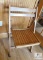 Vintage wood slate folding chair