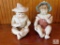 Lot 2 large ceramic boy & girl figurines