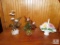 Lot flower Unique decorations Porcelain, metal, and plastic