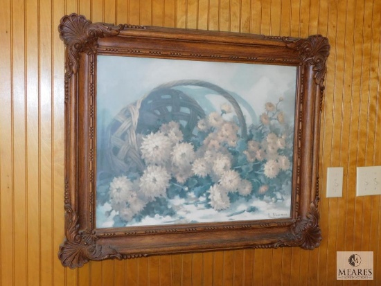 Large L. Sherman Framed floral print