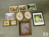 Lot 10 Vintage Framed Prints Art various sizes