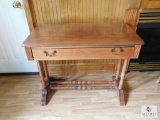 Vintage Wood Writing Desk Secretary Table with drawer