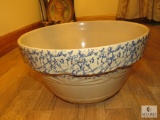 Large Roseville Cream and Blue Speckle Flower Pot