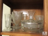 Lot of Vintage Clear Cut Glass or Possibly Clear Crystal