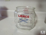 Vintage glass Lance candy Jar No Lid