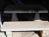 Concrete Patio Set Table and bench seats