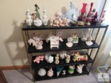 Tin Shelf with Contents Porcelain & Ceramic Figurines decorations