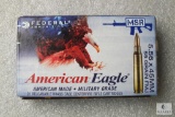 20 Rifle Cartridges Federal Ammunition American Eagle 5.56 x45mm 55 Grain FMJ Ammo