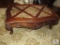 Large Heavy Ornate Wood Coffee Table with Marble inserts