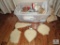 Tote Lot of Cookie Cutters, Press, and Stoneware Cookie Art
