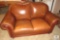 Leather like Loveseat Sofa Couch with Large Nailheads