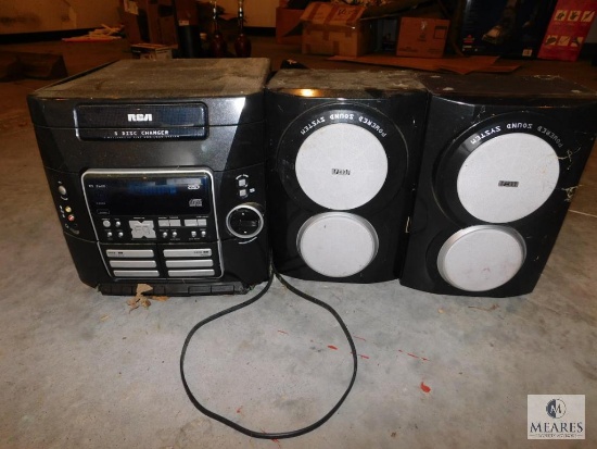 RCA 5 Disc CD Changer Stereo with Speakers