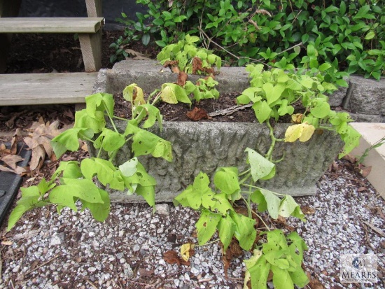 Lot 4 Concrete Rectangular Flower Pot Planters