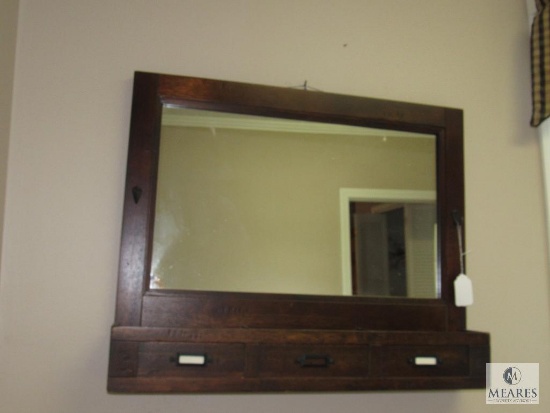 Lot 2 Wood Framed Mirrors