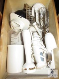 Cabinet lot Braun Electric Hand Mixer & drawer of Cling Wrap, Foil +