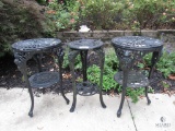 Lot 3 Metal Plant Stand Tables